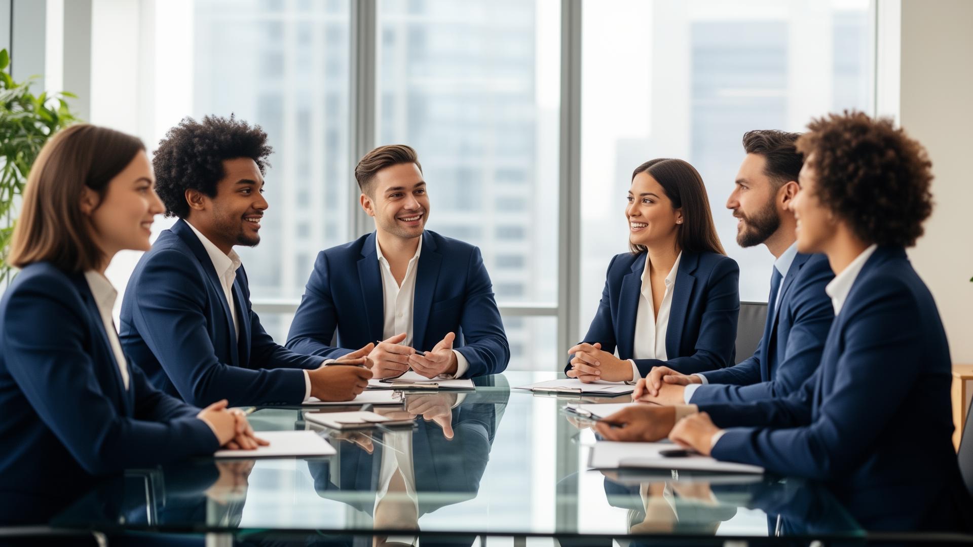 Tekties recruitment consultants meeting with a corporate client team